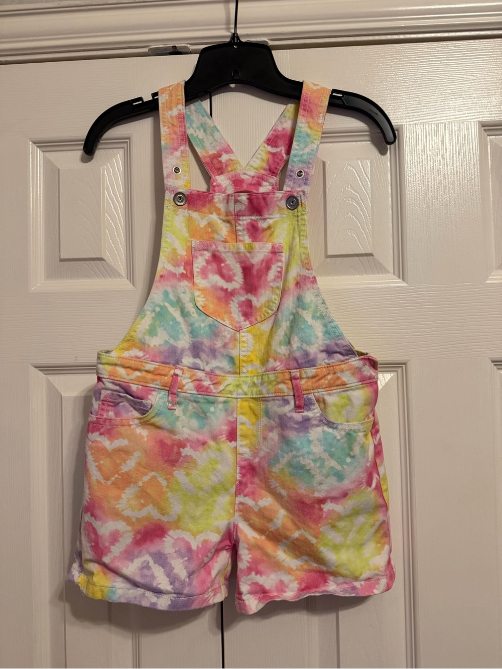 Place Multicolor Tie-Dye Short Overalls